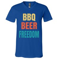 Bbq Beer Freedom Gift V-Neck T-Shirt