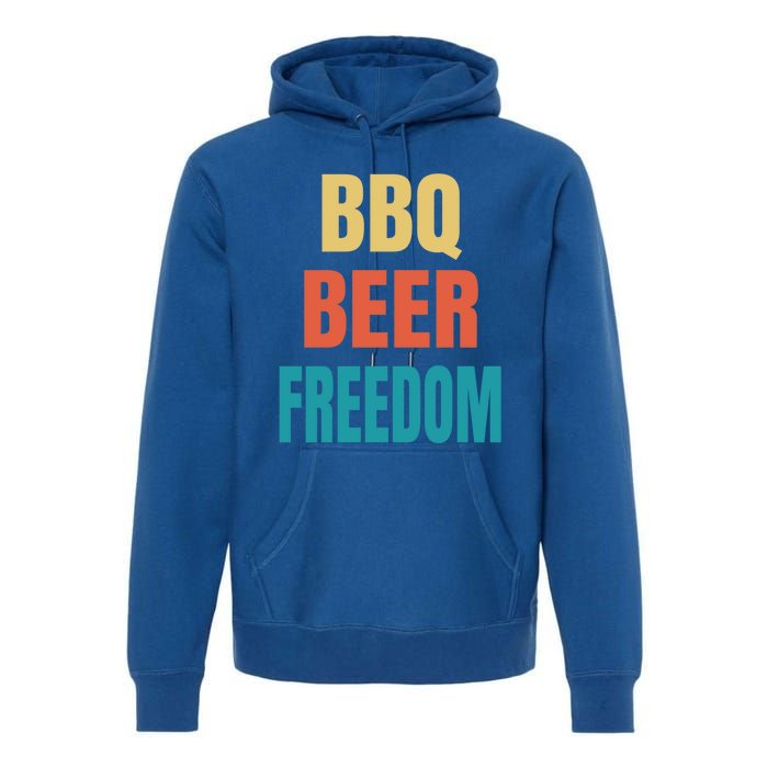 Bbq Beer Freedom Gift Premium Hoodie