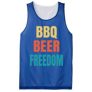 Bbq Beer Freedom Gift Mesh Reversible Basketball Jersey Tank