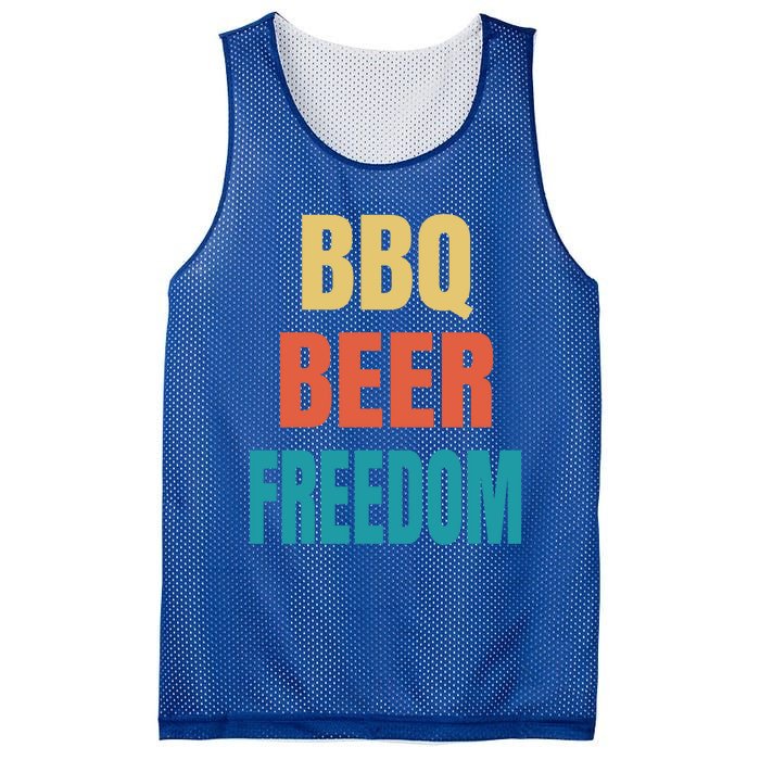 Bbq Beer Freedom Gift Mesh Reversible Basketball Jersey Tank