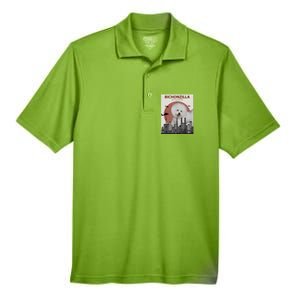 Bichonzilla Bichon Frise Dog Giant Monster Japanese Meme Men's Origin Performance Pique Polo