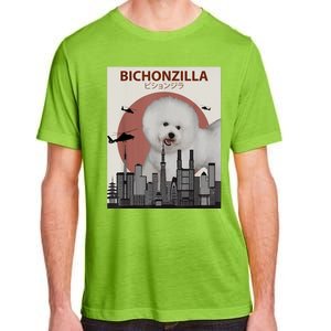 Bichonzilla Bichon Frise Dog Giant Monster Japanese Meme Adult ChromaSoft Performance T-Shirt