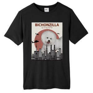 Bichonzilla Bichon Frise Dog Giant Monster Japanese Meme Tall Fusion ChromaSoft Performance T-Shirt