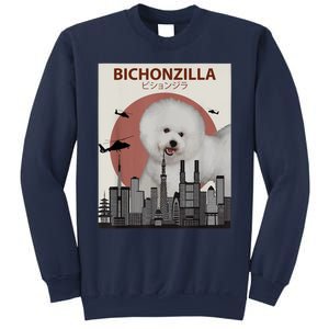 Bichonzilla Bichon Frise Dog Giant Monster Japanese Meme Sweatshirt