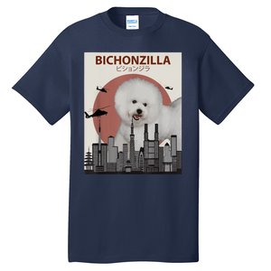 Bichonzilla Bichon Frise Dog Giant Monster Japanese Meme Tall T-Shirt