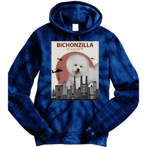 Bichonzilla Bichon Frise Dog Giant Monster Japanese Meme Tie Dye Hoodie