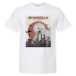 Bichonzilla Bichon Frise Dog Giant Monster Japanese Meme Garment-Dyed Heavyweight T-Shirt