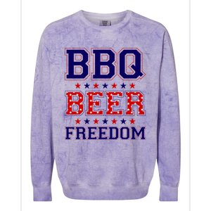 Bbq Beer Freedom Cool Gift Colorblast Crewneck Sweatshirt