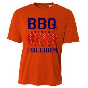 Bbq Beer Freedom Cool Gift Cooling Performance Crew T-Shirt