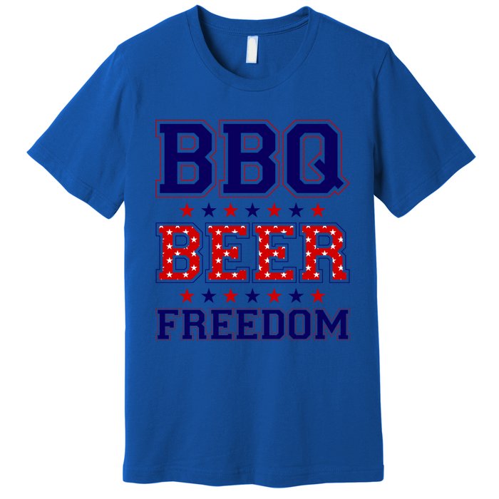 Bbq Beer Freedom Cool Gift Premium T-Shirt