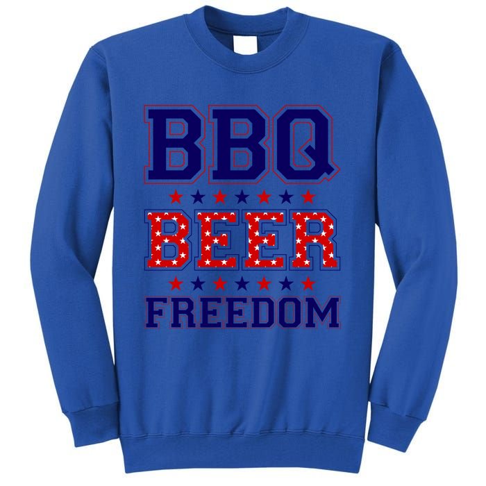 Bbq Beer Freedom Cool Gift Tall Sweatshirt