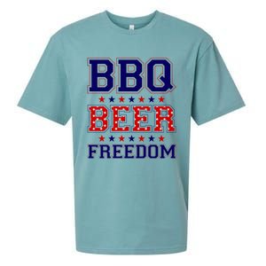 Bbq Beer Freedom Cool Gift Sueded Cloud Jersey T-Shirt