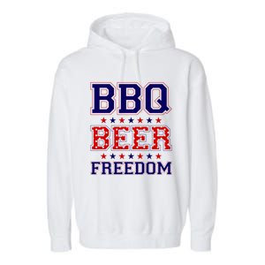 Bbq Beer Freedom Cool Gift Garment-Dyed Fleece Hoodie