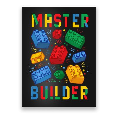 Brick Builder Funny Blocks Master Builder Poster