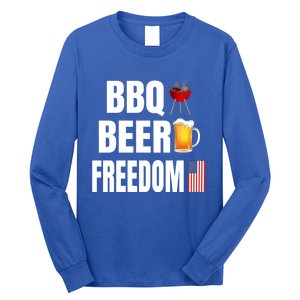 Bbq Beer Freedom Gift Long Sleeve Shirt