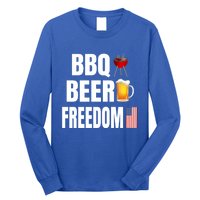 Bbq Beer Freedom Gift Long Sleeve Shirt