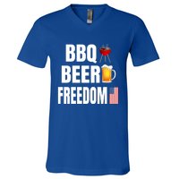 Bbq Beer Freedom Gift V-Neck T-Shirt