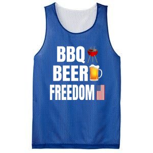 Bbq Beer Freedom Gift Mesh Reversible Basketball Jersey Tank