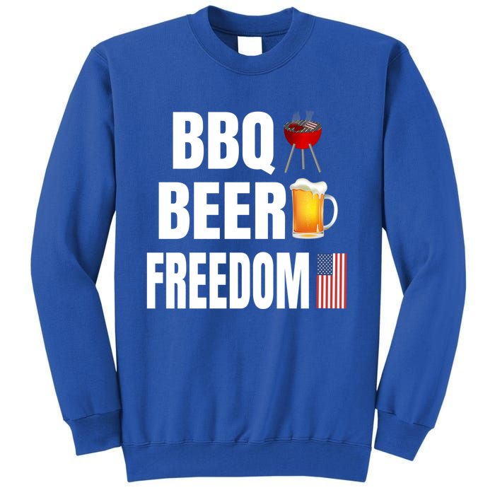 Bbq Beer Freedom Gift Tall Sweatshirt