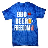 Bbq Beer Freedom Gift Tie-Dye T-Shirt