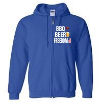 Bbq Beer Freedom Gift Full Zip Hoodie