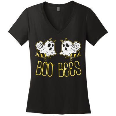 Boo Bees Funny Couples Halloween Costume For Adult Her Women Women's V-Neck T-Shirt