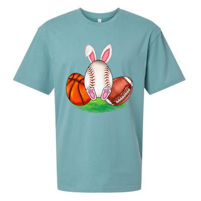 Basketball Baseball Football Sports Easter Day Rabbits Sueded Cloud Jersey T-Shirt