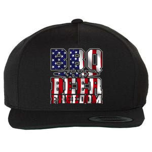 Bbq Beer Freedom Gift Wool Snapback Cap