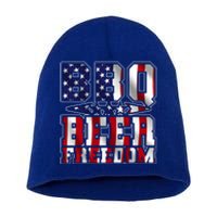 Bbq Beer Freedom Gift Short Acrylic Beanie