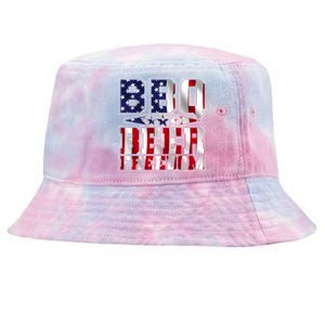 Bbq Beer Freedom Gift Tie-Dyed Bucket Hat