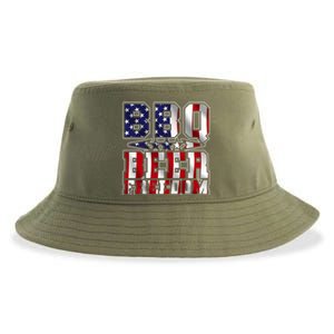 Bbq Beer Freedom Gift Sustainable Bucket Hat