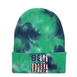 Bbq Beer Freedom Gift Tie Dye 12in Knit Beanie