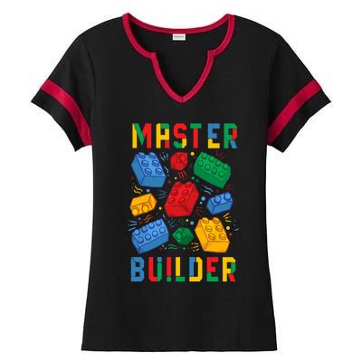 Brick Builder Funny Blocks Master Builder Ladies Halftime Notch Neck Tee