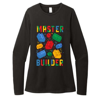 Brick Builder Funny Blocks Master Builder Womens CVC Long Sleeve Shirt