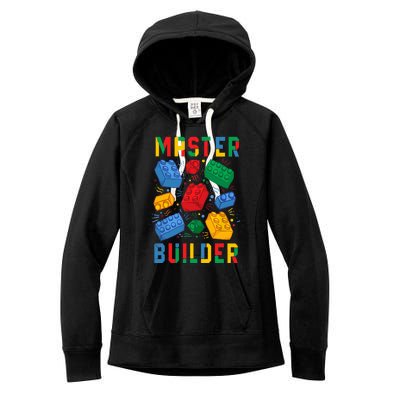 Brick Builder Funny Blocks Master Builder Women's Fleece Hoodie