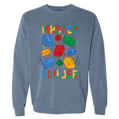 Brick Builder Funny Blocks Master Builder Garment-Dyed Sweatshirt