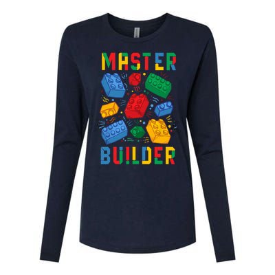 Brick Builder Funny Blocks Master Builder Womens Cotton Relaxed Long Sleeve T-Shirt