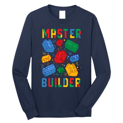 Brick Builder Funny Blocks Master Builder Long Sleeve Shirt