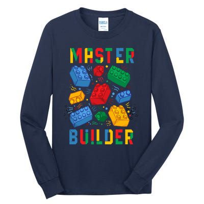 Brick Builder Funny Blocks Master Builder Tall Long Sleeve T-Shirt