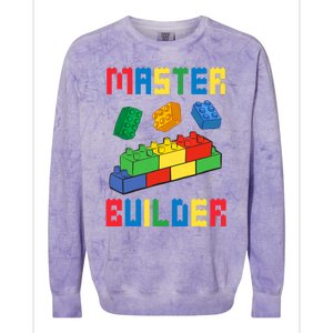 Brick Builder Funny Blocks Building Master Builder Toys Colorblast Crewneck Sweatshirt