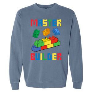 Brick Builder Funny Blocks Building Master Builder Toys Garment-Dyed Sweatshirt