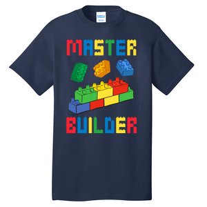 Brick Builder Funny Blocks Building Master Builder Toys Tall T-Shirt