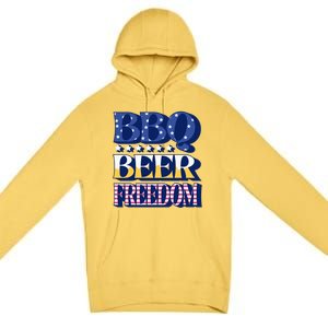 Bbq Beer Freedom Cool Gift Premium Pullover Hoodie