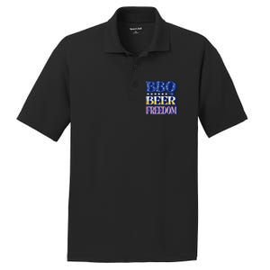 Bbq Beer Freedom Cool Gift PosiCharge RacerMesh Polo