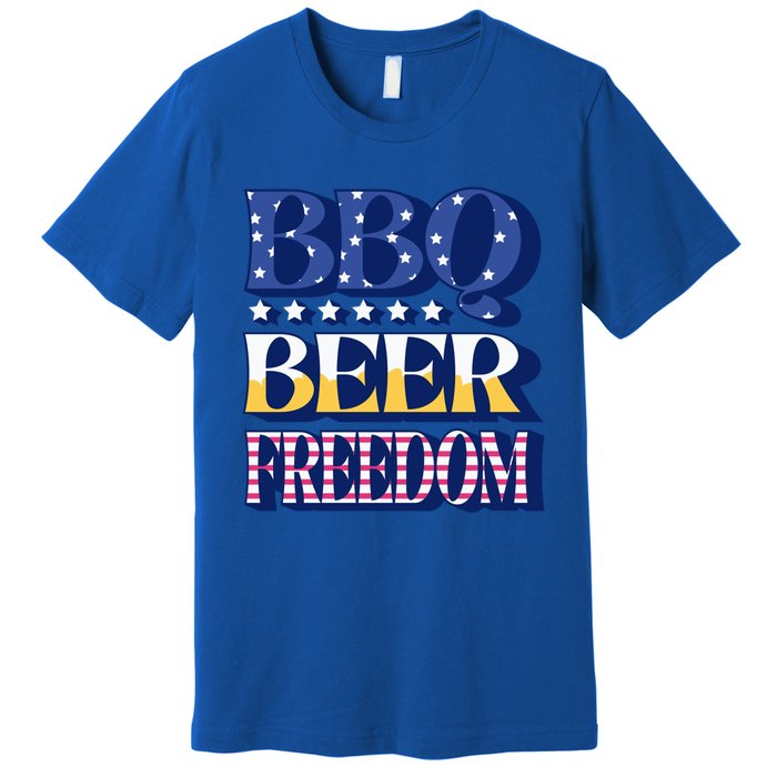 Bbq Beer Freedom Cool Gift Premium T-Shirt