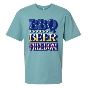 Bbq Beer Freedom Cool Gift Sueded Cloud Jersey T-Shirt