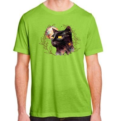 Beautiful Boho Floral Cat Adult ChromaSoft Performance T-Shirt