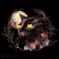 Beautiful Boho Floral Cat Tall T-Shirt