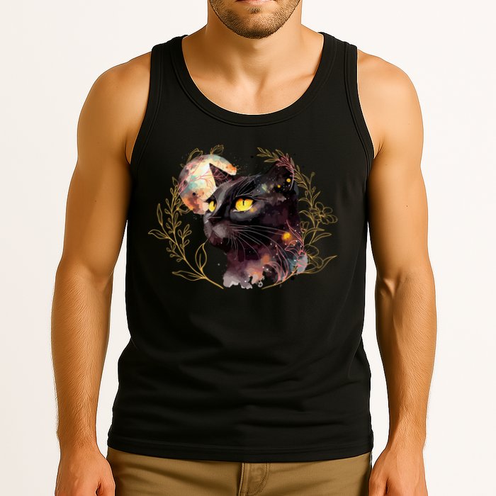 Beautiful Boho Floral Cat Tank Top