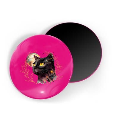 Beautiful Boho Floral Cat Magnet